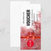 Carte Certificat cadeau Red Marble (Devant / Derrière)