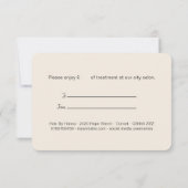 Carte Certificat cadeau Red Poppy (Dos)