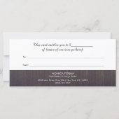 Carte Certificat-cadeau Reiki Master et guérisseur de l' (Dos)