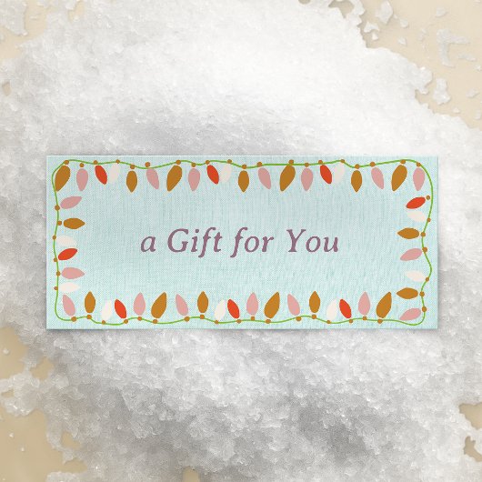 Carte Certificat cadeau Retro Christmas Lights