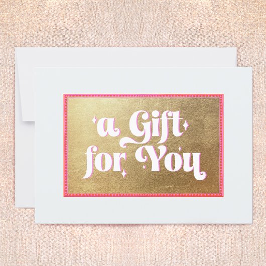 Carte Certificat cadeau Retro Gold