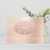 Carte Certificat cadeau Rose Gold Confetti Kiss Beauté (Debout devant)