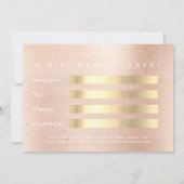 Carte Certificat cadeau Rose Gold Confetti Kiss Beauté (Dos)