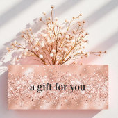 Carte Certificat cadeau rose Gold Sparkle Business
