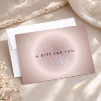 Certificat Cadeau Rose Lueur Confettis Célestes