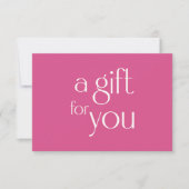 Carte Certificat Cadeau Rose Moderne (Devant)