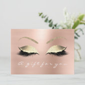 Carte Certificat cadeau Rose Rose Gold Lash Studio Beaut (Debout devant)