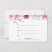 Carte Certificat cadeau Rose Watercolor (Dos)