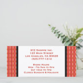 Carte certificat cadeau rouge (Debout devant)