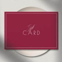 Certificat Cadeau Rouge Bordure Minimaliste Élégan