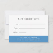 Carte Certificat cadeau Royal Blue and Silver Marble (Dos)