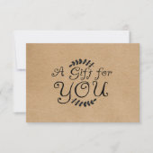 Carte Certificat cadeau Rustic Kraft (Devant)