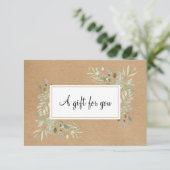 Carte Certificat-cadeau Rustic Kraft Feuille Spring (Debout devant)