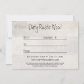 Carte Certificat cadeau Rustic Wood Shabby Grunge Vintag (Dos)
