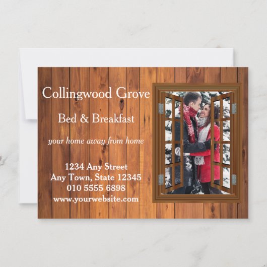 Carte Certificat cadeau rustique 🌿 Chambres d'hôtes (Dos)