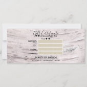 Carte Certificat cadeau rustique pour le bois de bouleau (Dos)