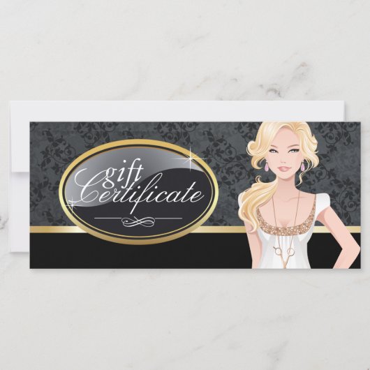 CARTE CERTIFICAT CADEAU SALON CHEVEUX (Devant)