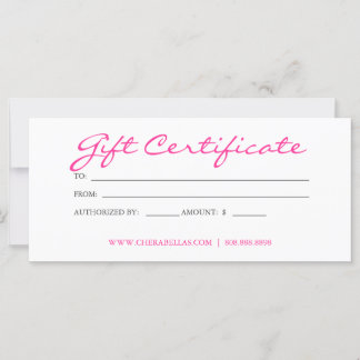 Carte Certificat cadeau Salon de bronzage rose Bikini fe