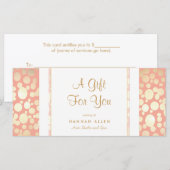 Carte Certificat cadeau Salon et Cercles d'or Spas (Devant / Derrière)