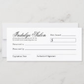 CARTE CERTIFICAT CADEAU SALON ET SPA (Dos)