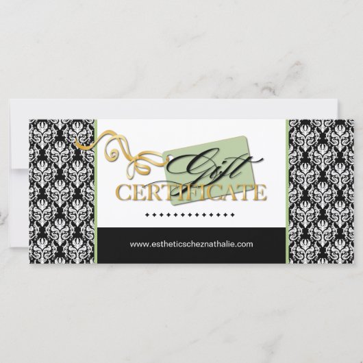 CARTE CERTIFICAT CADEAU SALON ET SPA (Devant)
