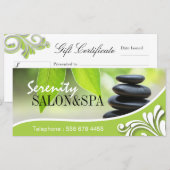 CARTE CERTIFICAT CADEAU SALON ET SPA (Devant / Derrière)