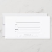Carte Certificat Cadeau Script Couronne Fleurie de Roses (Dos)