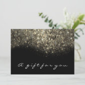 Carte Certificat cadeau Sepia Gold Parties scintillant L (Debout devant)