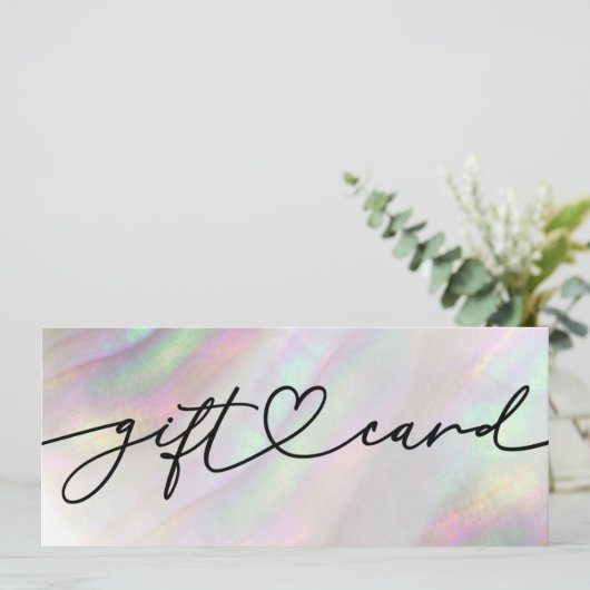 Carte certificat cadeau shell (Debout devant)