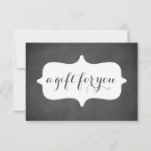 Carte Certificat cadeau simple Black White Business (Devant)
