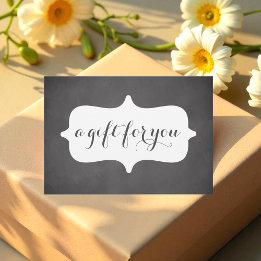 Carte Certificat cadeau simple Black White Business