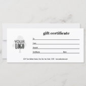 Carte Certificat-cadeau simple code QR Logo (Devant)
