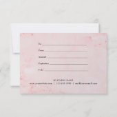 Carte Certificat cadeau simple en marbre rose moderne (Dos)