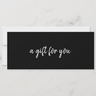 Carte Certificat-cadeau simple noir élégant pour entrepr