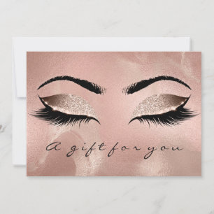 Carte Certificat cadeau Skin Gold Lash Maquillage beauté