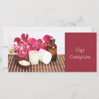 Carte Certificat cadeau Spa de massage