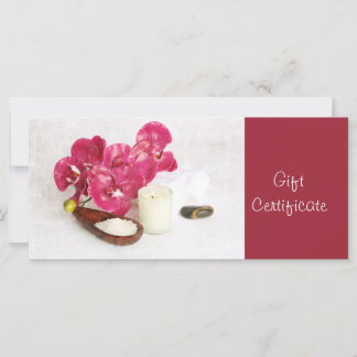 Carte Certificat cadeau Spa de massage