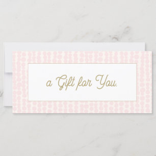 Carte Certificat cadeau Spa de salon rose