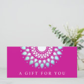 Carte Certificat cadeau Spa de vacances Lotus Floral (Debout devant)