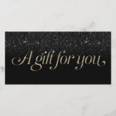 Carte Certificat cadeau Spa moderne Black & Gold Salon (Devant)