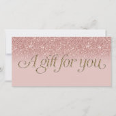 Carte Certificat cadeau Spa Rose Gold Salon moderne (Devant)