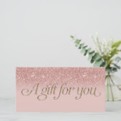 Carte Certificat cadeau Spa Rose Gold Salon moderne (Debout devant)