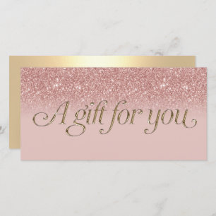 Carte Certificat cadeau Spa Rose Gold Salon moderne
