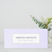 Carte Certificat cadeau Spa simple moderne Salon (Debout devant)