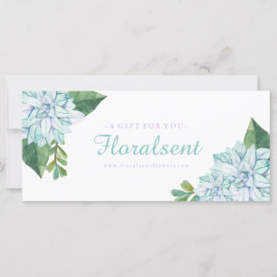 Carte Certificat cadeau Succulents personnalisable