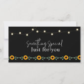 Carte Certificat cadeau Sunset avec tournesol (Devant)