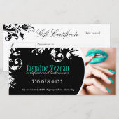 CARTE CERTIFICAT CADEAU TECHNICIEN NAIL (Devant / Derrière)