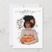 Carte Certificat cadeau Thanksgiving afro-américain (Devant)