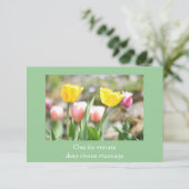 Carte Certificat cadeau Tulips coloré (Debout devant)