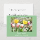 Carte Certificat cadeau Tulips coloré (Devant / Derrière)